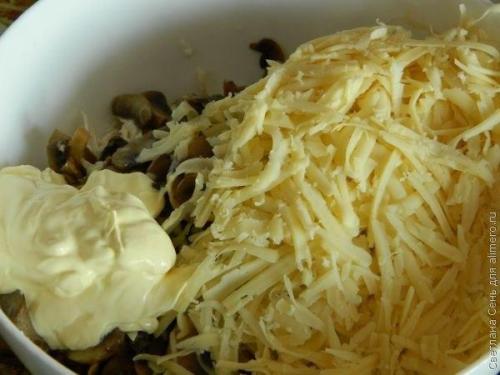 Грибной салат с курицей. 05 Грибной салат с курицей. 05