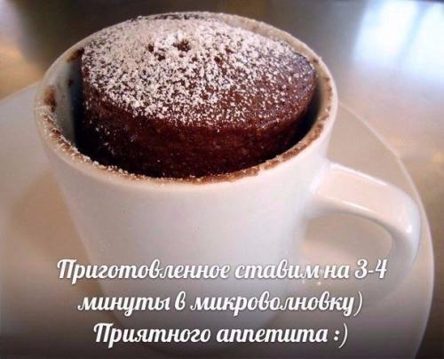 Кекс в кружке.  Очень быстро и вкусно! 08