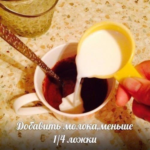 Кекс в кружке.  Очень быстро и вкусно! 07