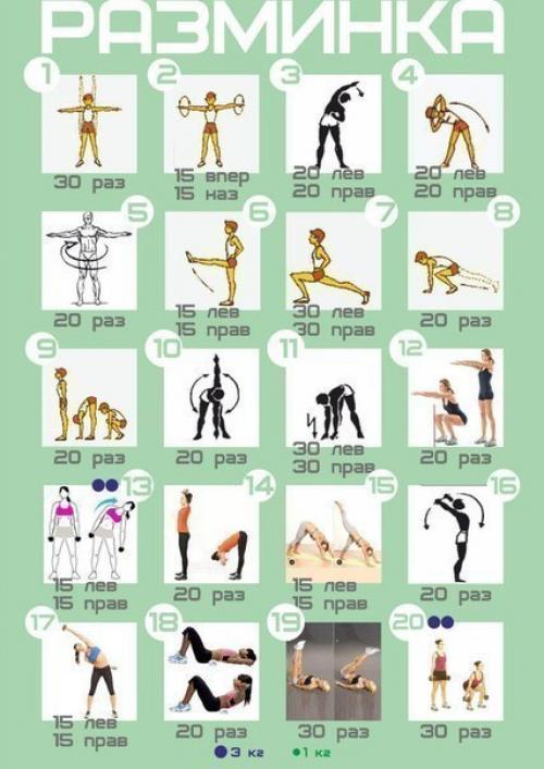 Отличный комплекс домашних тренировок на все тело! 02