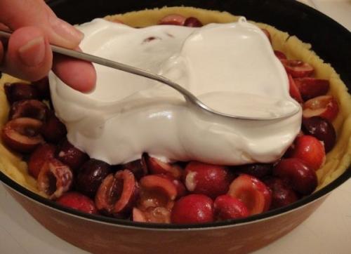 Низкокалорийный пирог с черешней. 09 Низкокалорийный пирог с черешней. 09