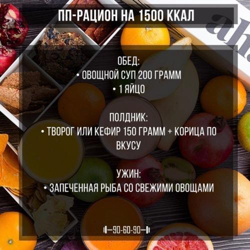 ПП- Рациoн на 1500 ккал. 05