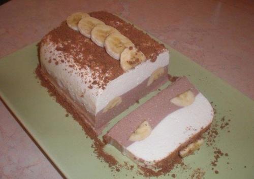 Низкокалорийный творожный десерт с бананом. 04