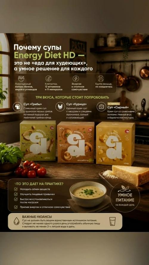 Почему супы Energy Diet HD - это не еда для Худеющих, а умное решение для каждого? 01