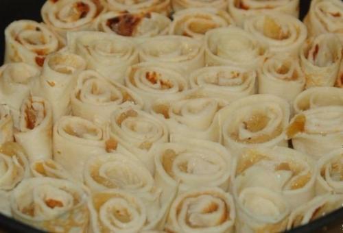 Низкокалорийная запеканка из блинчиков с яблочным вареньем. 08