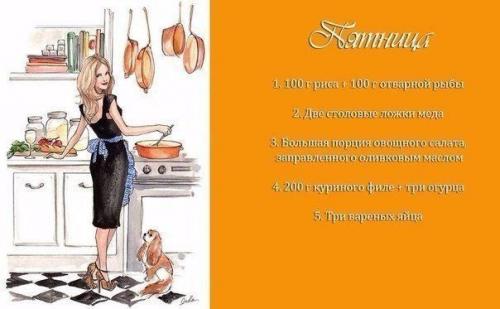 Правильное питание.  Отличный пример меню на неделю! 05