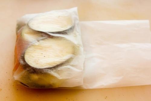 Треска, запеченная с овощами в пергаменте. 06