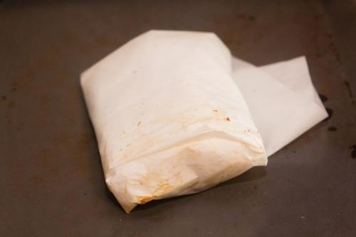 Треска, запеченная с овощами в пергаменте. 08