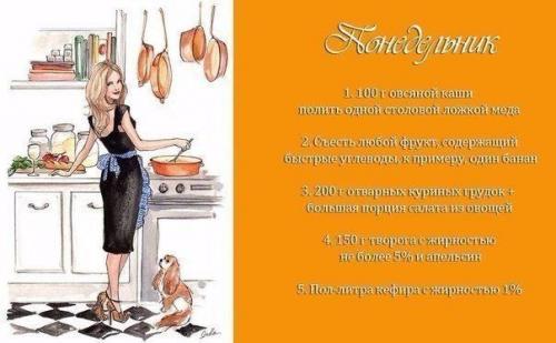 Правильное питание.  Отличный пример меню на неделю! 01