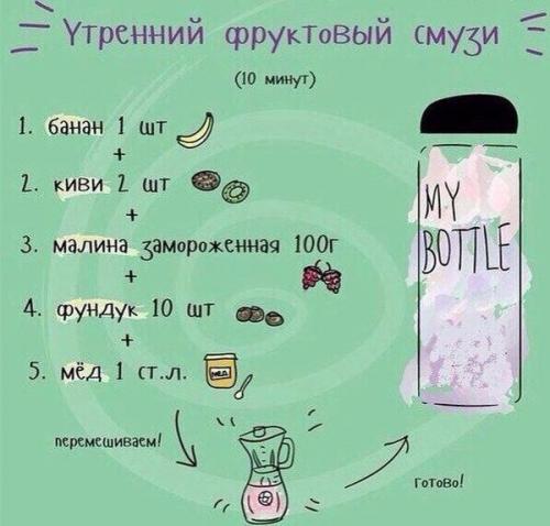 Утренние смузи.  На работе тоже нужно есть правильно? 02
