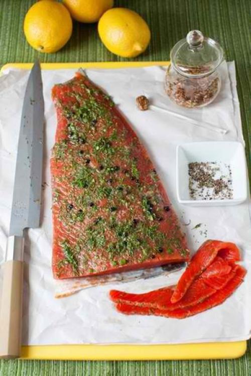 Лосось, маринованный в укропе. 02