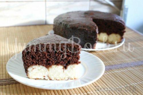 Шоколадный пирог с творожными шариками пошаговый рецепт в мультиварке. Шоколадный пирог с творожными шариками в мультиварке