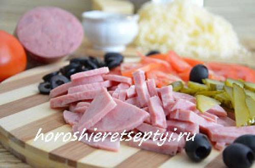 Кабачковая пицца по Дюкану. Ингредиенты: