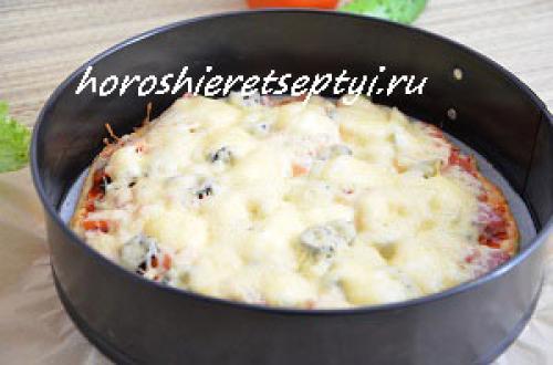 Кабачковая пицца по Дюкану. Ингредиенты: