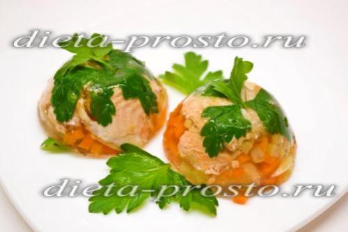 Заливное по-Дюкану. Заливное из красной рыбы по Дюкану