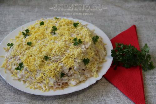 Салат с сайрой без яиц. Простые и вкусные салаты с сайрой консервированной