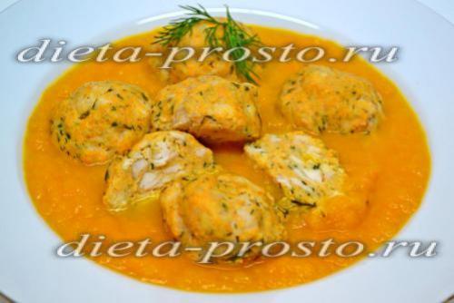 Суп с фрикадельками по Дюкану. Суп-пюре с паровыми фрикадельками (диета Дюкана – 2 этап)