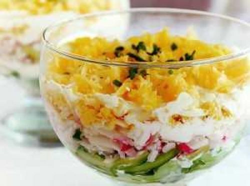 Салат из крабовых палочек на дюкане. Салат с крабовыми палочками и капустой