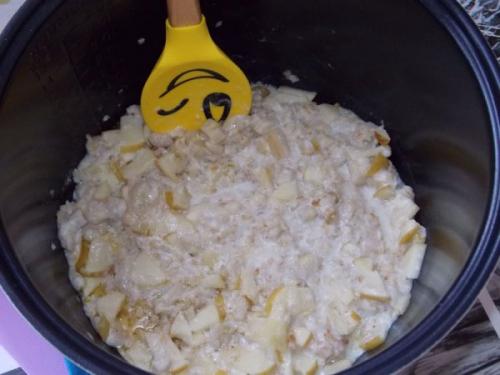 Овсяная каша с бананом и яблоком в мультиварке. Фруктовая овсянка в мультиварке
