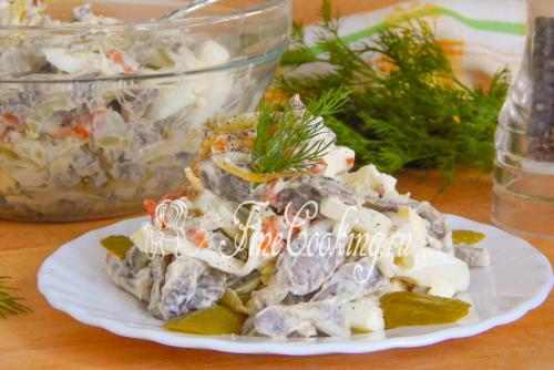 Рецепты салатов из куриных желудков. Салат с куриными желудочками