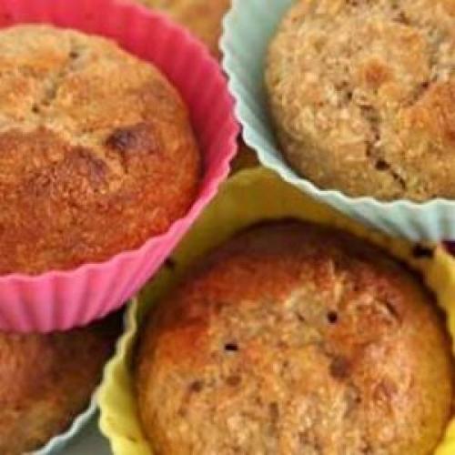 Диетические маффины из творога и бананов с отрубями. Простой рецепт для ленивых