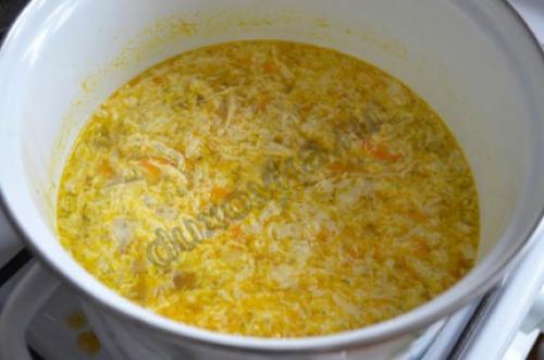 Куриный суп с яйцом и сыром. Рецепт 3: куриный суп с яйцом и вермишелью