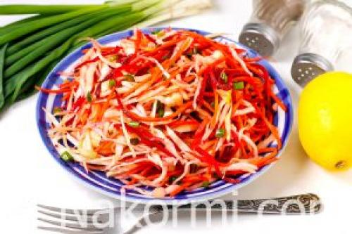 Салат-щетка со сметаной. Салат «Щетка»