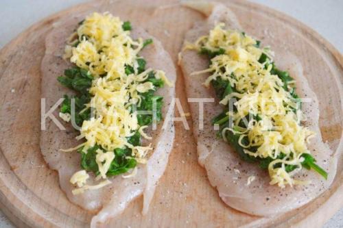 Куриные рулетики со шпинатом. Куриный рулет с сыром и шпинатом. Пошаговый рецепт с фото