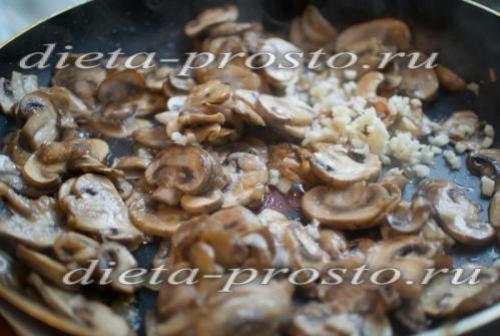 Гречка с грибами диетическая. Гречка с грибами
