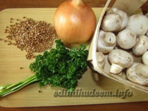 Рецепты гречки с грибами для похудения. Гречневая каша с шампиньонами