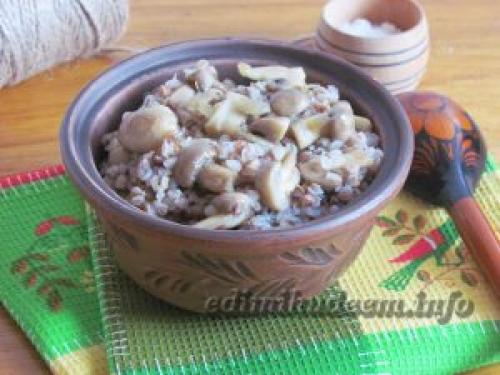 Рецепты гречки с грибами для похудения. Гречневая каша с шампиньонами