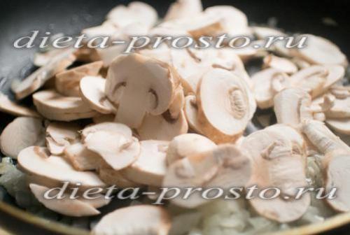 Гречка с грибами диетическая. Гречка с грибами