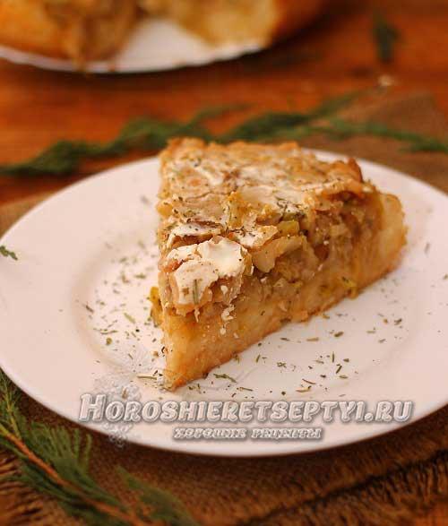 Капустный пирог из рисовой муки. Пирог из рисовой муки