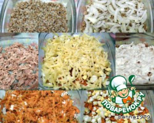 Гречка с тунцом консервированным рецепт. Салат из тунца с гречкой