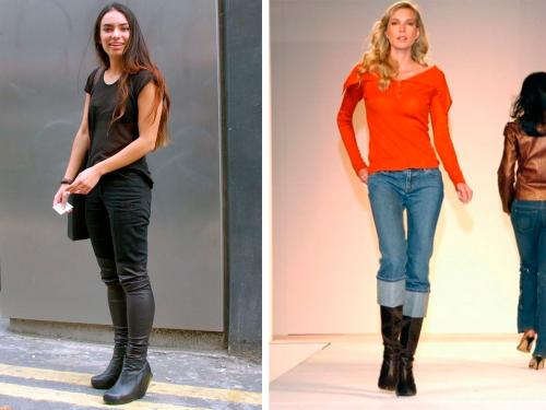 Замшевые ботфорты на каблуке с чем носить. Модные модели 06