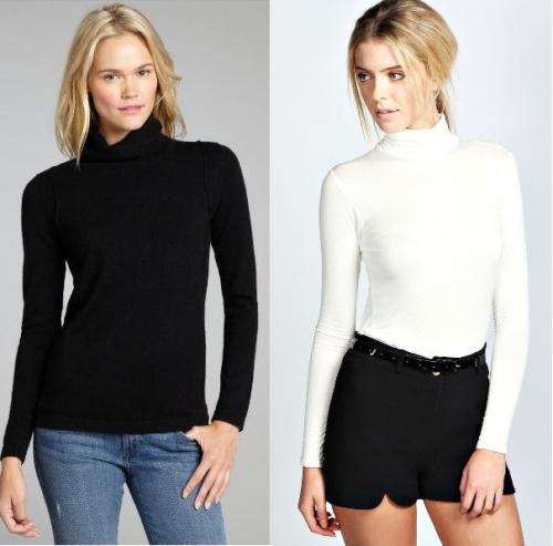 С чем носить белую водолазку с горлом женский стильно. С чем носить водолазку: на фото стильные луки и образы