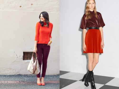 С чем сочетается бордовый цвет в одежде. Комбинируем и сочетаем с другими цветами 08