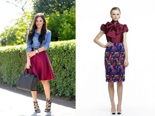 С чем сочетается бордовый цвет в одежде. Комбинируем и сочетаем с другими цветами 06