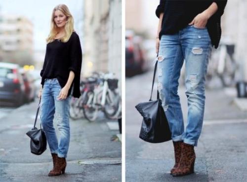 Рваные джинсы с какой обувью носить. С чем носить рваные джинсы: главные правила удачного образа 13 Рваные джинсы с какой обувью носить. С чем носить рваные джинсы: главные правила удачного образа 13