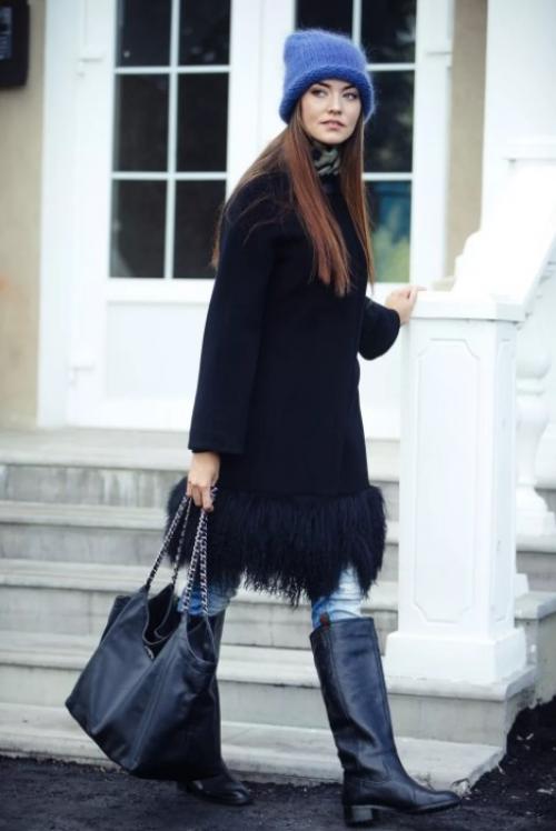 Головной убор под зимнее пальто с мехом. С какой шапкой удачно сочетается пальто с мехом?