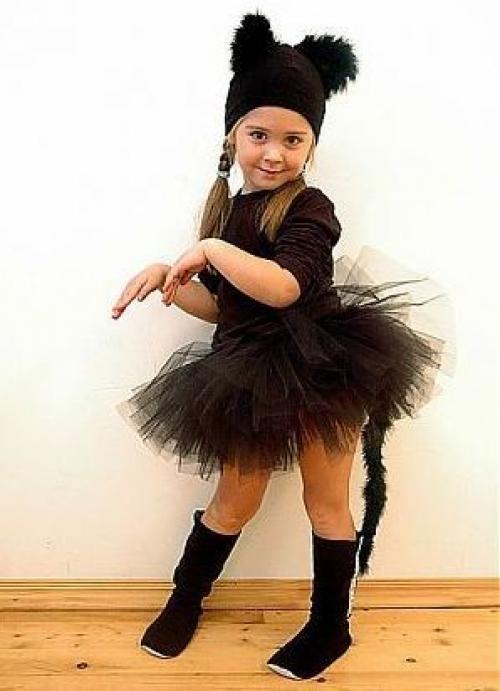Костюм женщины кошки, как сделать. Костюм кошки для девочки своими руками