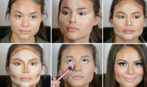 Контурирование лица схемы. Особенности коррекции для разных типов лиц