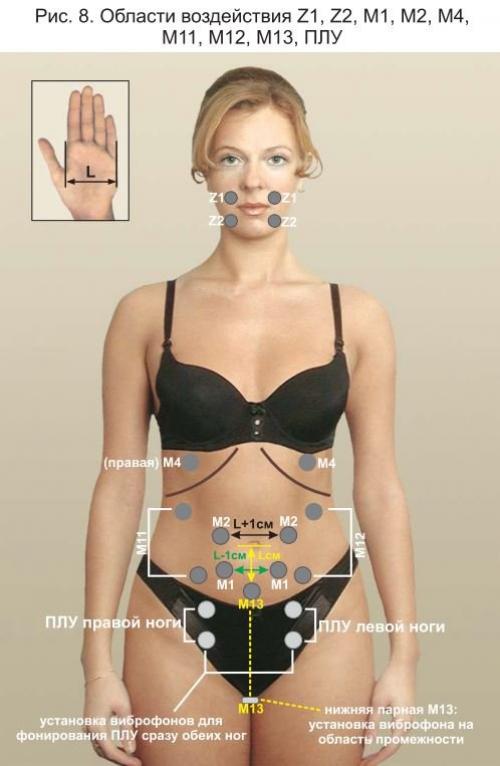 Витафон в косметологии. Области воздействия и места установки виброфонов