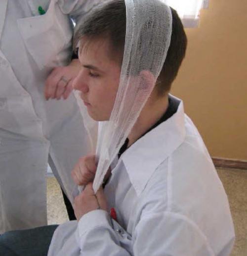 Чепец повязка. Техника наложения повязки \”Чепец\”