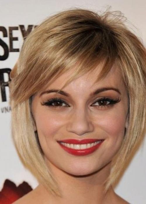 Короткие стрижки для широкого лица. Стрижки для полного лица и короткой шеи 05