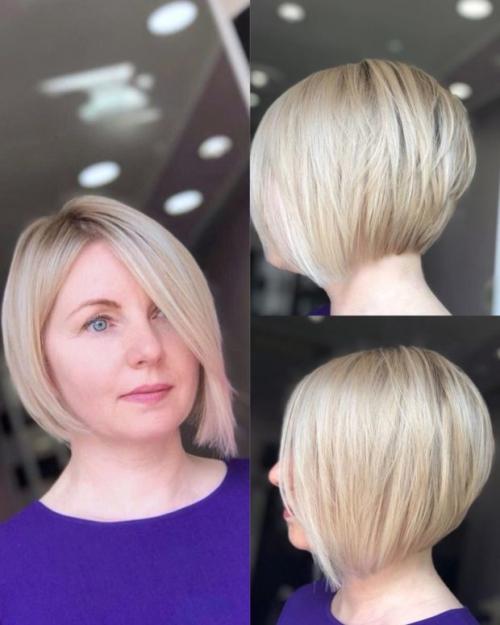 Стрижки для круглого лица 2022. Актуальные короткие стрижки для круглого лица – фото