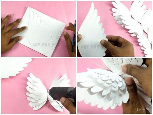 Крылья ангела шаблон. Ангел из бумаги своими руками с шаблонами для вырезания