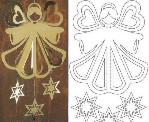 Крылья ангела шаблон. Ангел из бумаги своими руками с шаблонами для вырезания