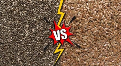 Семена чиа и льна вместе.